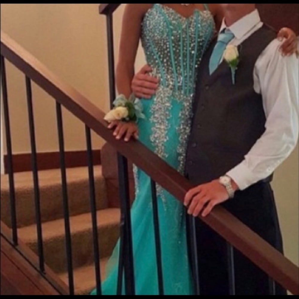 Jovani prom dress aqua size 2
